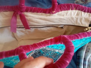 Bolso Capazo de vestir turquesa y fucsia