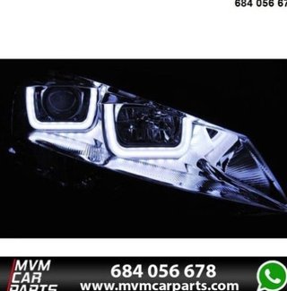 Faros delanteros Led U para VW Golf 7 MK7 Cromados