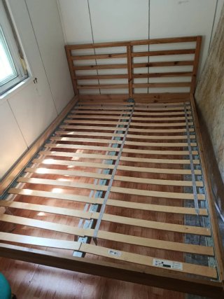 Cama Matrimonio Madera y Metal