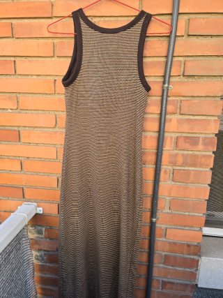 Vestido largo Uniqlo rayas marrones