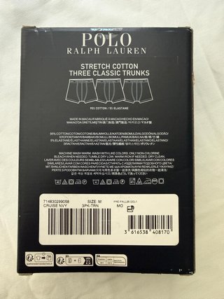 Pack 3 Calzoncillos Polo Ralph Lauren Talla M