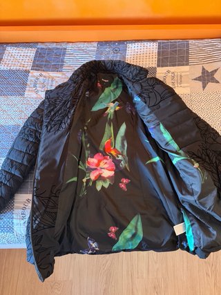 Abrigo Desigual Talla 38 Negro