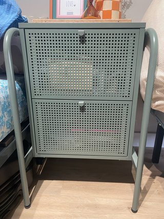 Cajonera NIKKEBY Ikea Verde Metal