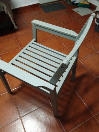 Mesa redonda jardín gris claro