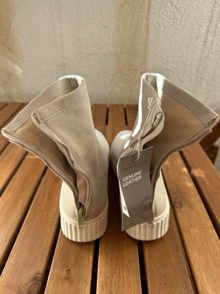 Botines ante H&M blanco grisaceo