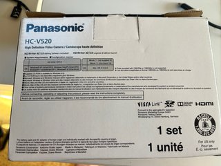 Videocámara Panasonic HC-V520 Negra