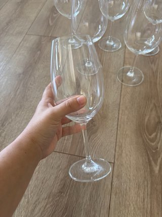 6 copas de vino de cristal