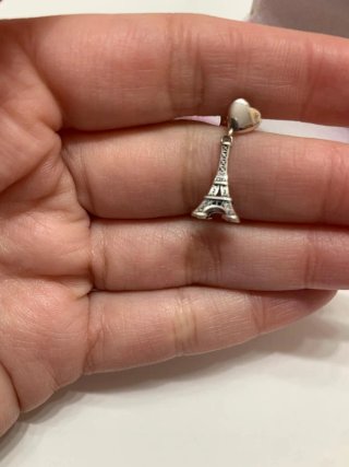 Pendientes Pandora Torre Eiffel Corazón Parisplata