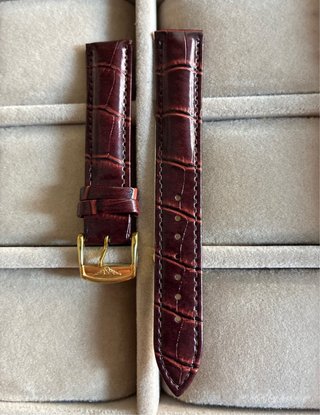 Correa para reloj Longines marrón cocodrilo 18mm