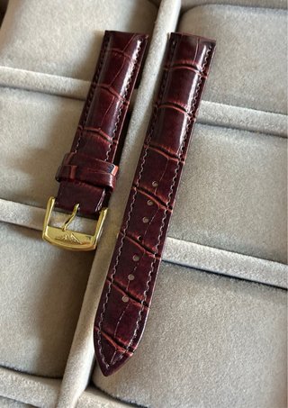Correa para reloj Longines marrón cocodrilo 18mm