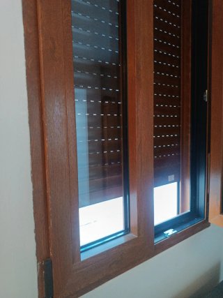 Ventana PVC Doble Acristalamiento Nueva nogal