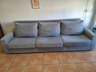 Sofá gris 2,80m tela