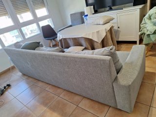 Sofá gris 2,80m tela