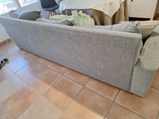 Sofá gris 2,80m tela