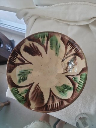 Lebrillo Cerámica Nijar Verde/Marrón Ppios SXX