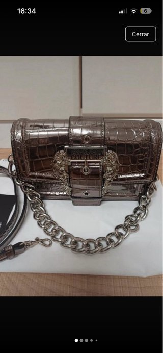 Borsa Versace Oro/Argento Coccodrillo