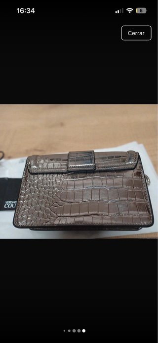 Borsa Versace Oro/Argento Coccodrillo