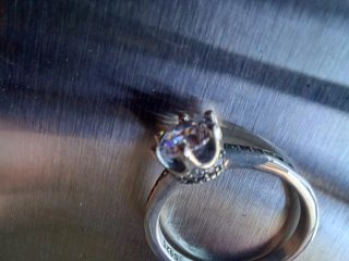 Anillo Plata S925 Compromiso Solitario