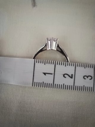 Anillo Plata S925 Compromiso Solitario