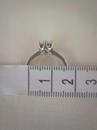 Anillo Plata S925 Compromiso Solitario