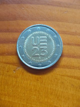 Moneda 2 euros España 2023 UE