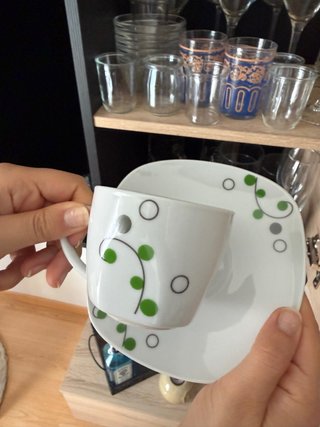 Juego 6 Tazas Café/Té Porcelana