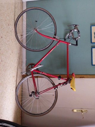 Bicicleta de carretera roja