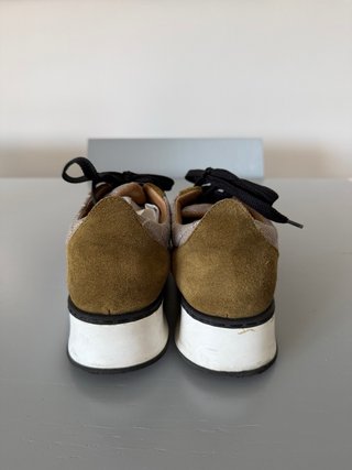 Zapatillas Popa Mujer Gris y Verde Oliva