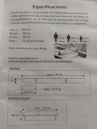 Kayak plegable