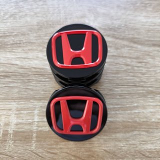 TAPABUJES HONDA 58mm NEGRO BRILLO Y EMBLEMA ROJO