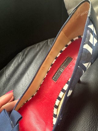 Zapatos Carolina Herrera Rayas Azul Marino