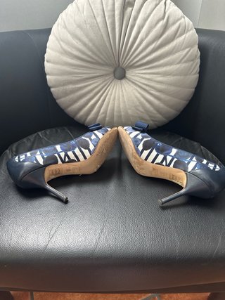 Zapatos Carolina Herrera Rayas Azul Marino