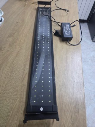Lote acuario: calentador, filtro, luz LED, etc