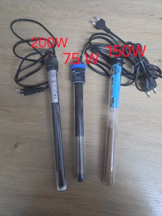 Lote acuario: calentador, filtro, luz LED, etc