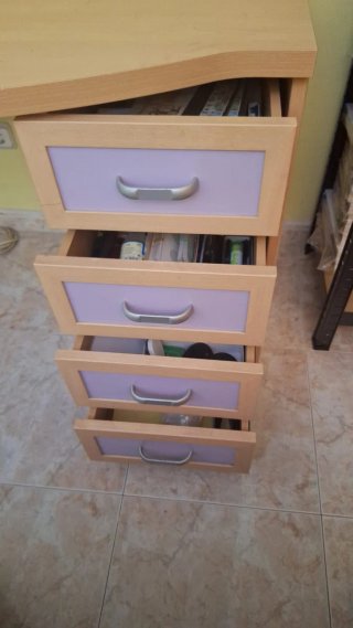 Escritorio madera 75x67x119cm con cajones