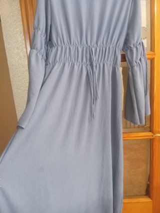 Vestido largo azul talla única