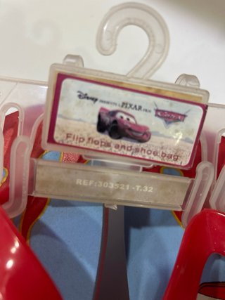 Chanclas Cars Disney Pixar Talla 32