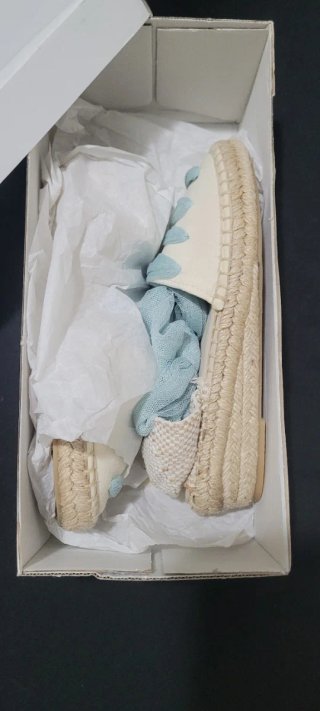 Alpargatas Valencianas Comunión Beige/Teal