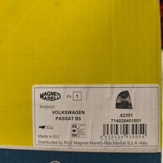 PILOTO TRASERO DERECHO VOLKSWAGEN PASSAT NUEVO 62391