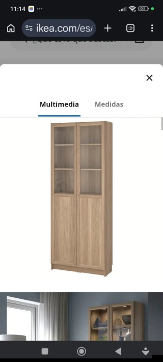 Vitrina de madera y cristal Ikea Precio nuevo 159€