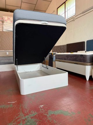 Canapé y colchón Madera Blanco Tapa 3D 105x190