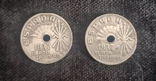 LOTE 29 MONEDAS 25 CÉNTIMOS REPUBLICA 1934/1937
