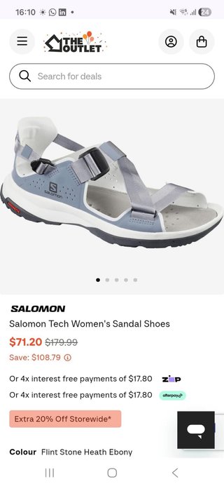 Sandalias Salomon Gris y Blanco