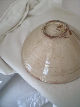 Lebrillo cerámica Nijar verde principios SXX