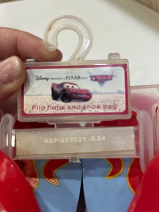 Chanclas Cars Disney Pixar Talla 34