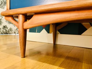 Cómoda Mid Century Azul y Madera