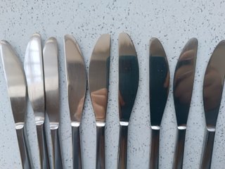 Set 9 coltelli acciaio inox vintage