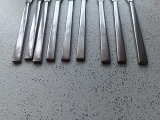 Set 9 coltelli acciaio inox vintage