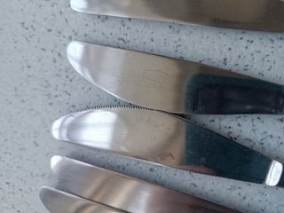 Set 9 coltelli acciaio inox vintage