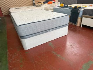Cama canapé madera 135x190 Blanco Ártico